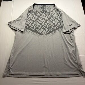 Nike Running Division Dri FIT Mens XXL Grey Athletic Short Sleeve T-Shirt